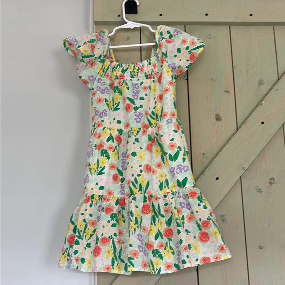 Cat & Jack Orange and Pink Ruffled Tiered Sundress